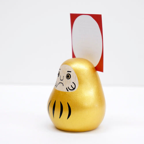 金色達摩木製卡片座*Golden Daruma Card Stand