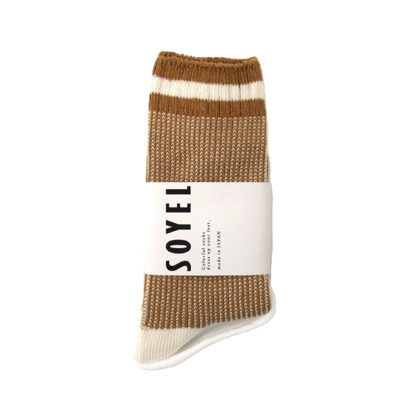 SOYEL 日本製混色織紋中筒襪│SOYEL Marled Knit Mid-Crew Socks