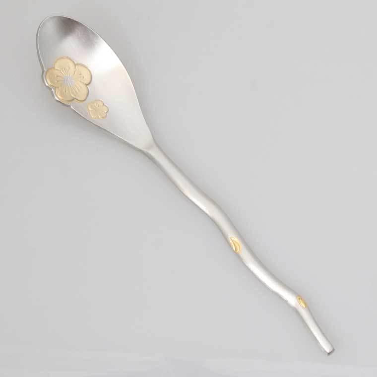 日本製梅花甜點叉子匙羹套裝