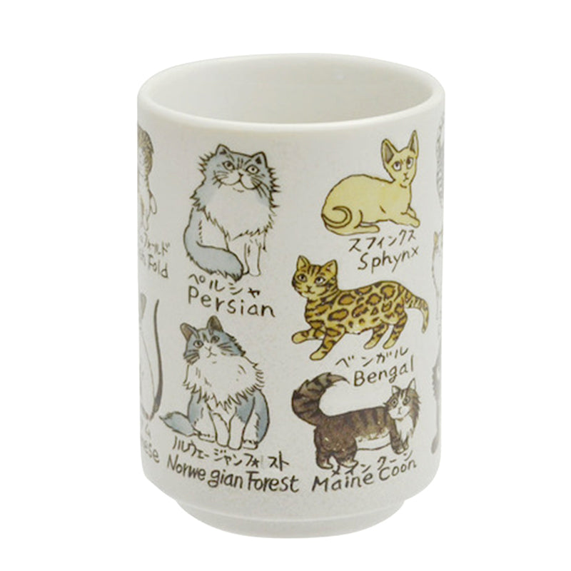 貓兒圖鑑日式茶杯│Cat Encyclopedia Teacup