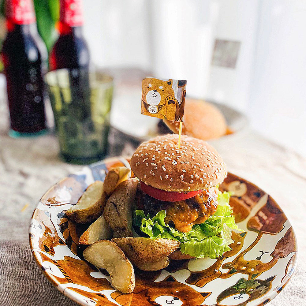 柴犬美濃燒餐碟套裝│Shiba Inu Pasta and Salad Plate Set