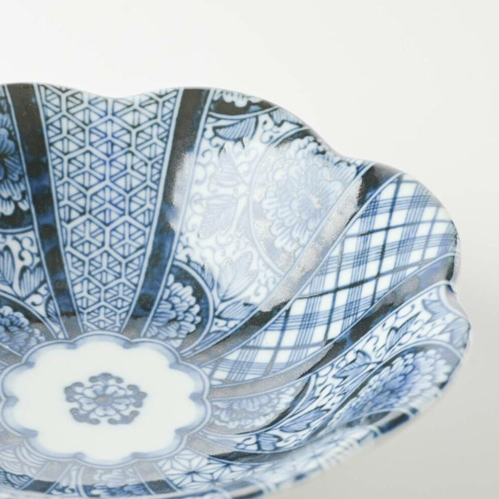 藍京花美濃燒花碗│Aikyo Flower Minoware Bowl