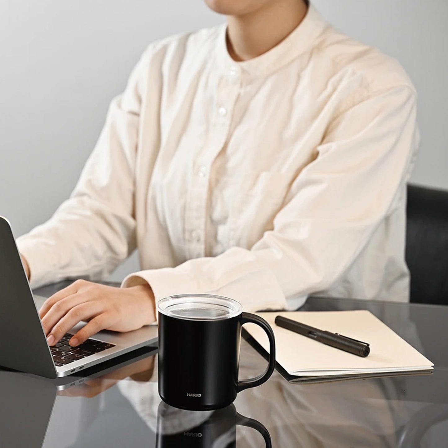 Hario 陶瓷塗層保溫杯 - 白色│Hario Ceramic Coating Thermal Mug - White