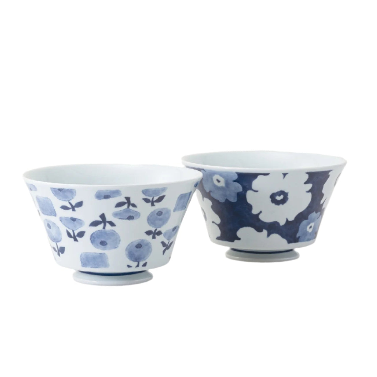 藍花波佐見燒丼飯碗套裝│Blue Flori Hasami Yaki Don Bowl Set