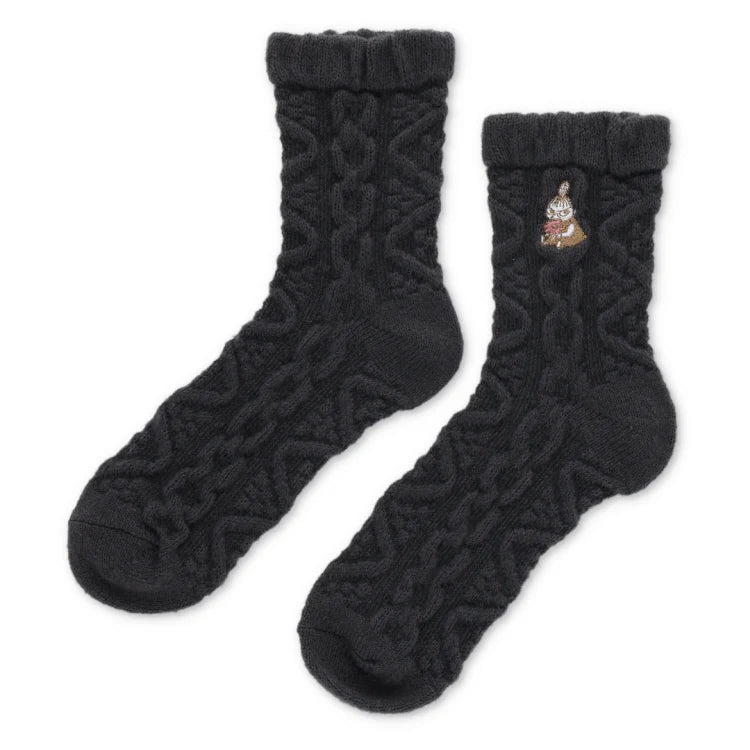 Little My 阿蘭編織保暖襪(深灰色)│Little My Aran Knit Cozy Socks (Dark Grey)