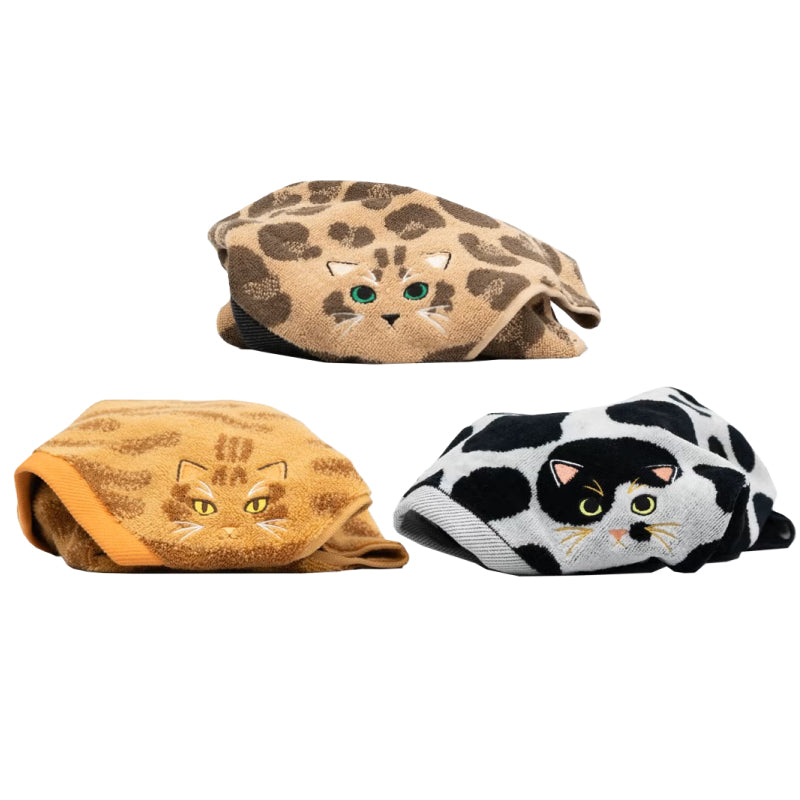 今治貓咪毛感面巾禮盒│Imabari Furry Cat Face Towel Gift Set