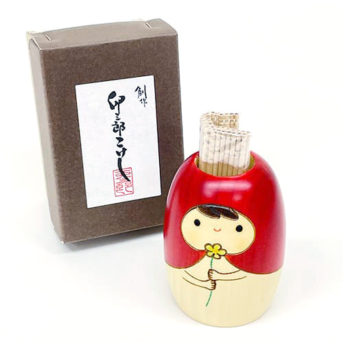 卯三郎木芥子牙簽座 Usaburo Kokeshi Doll Toothpick Holder