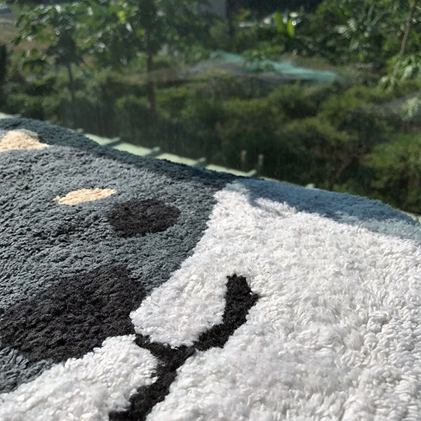 大頭黑柴地毯Black Shiba Floor Mat