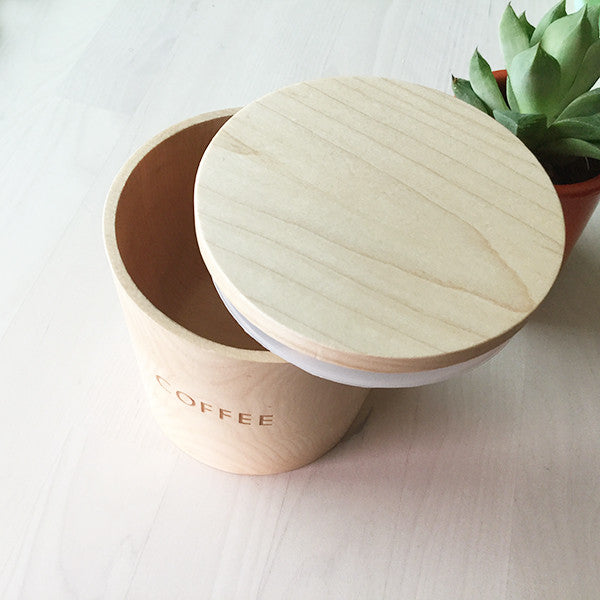 山毛櫸木製咖啡貯物罐 Beechwood Coffee Canister