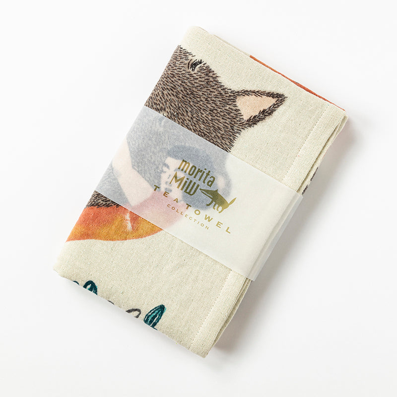 森田Miw 日本今治茶巾 - 狼 Morita Miw Tea Towel - Wolf