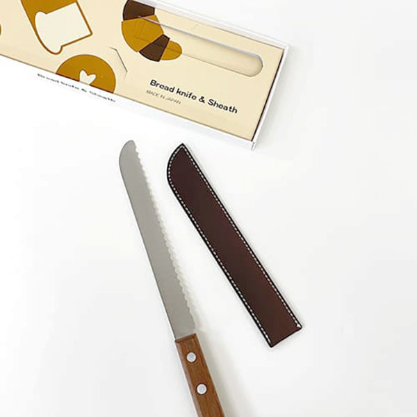 日本麵包刀連皮革刀套│Japan Bread Knife & Sheath Set