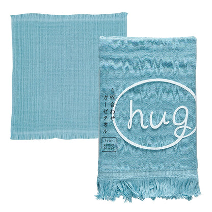 日本Hug四層織造紗方巾 Hug Four Gauze Wash Towel