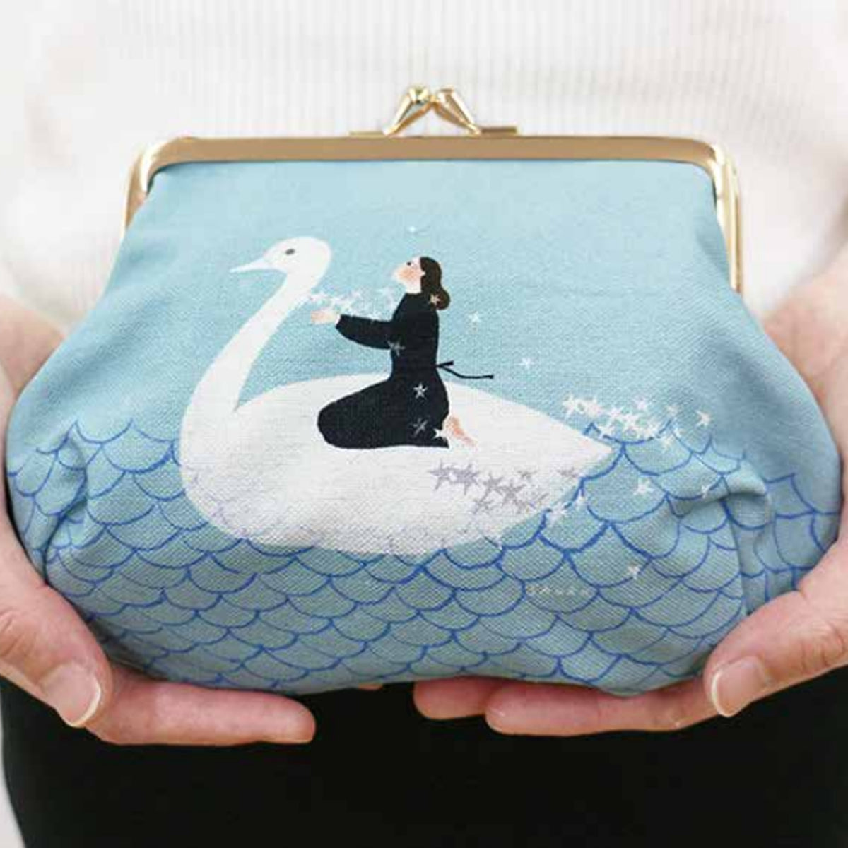 西淑日本製口金包 - 白色的船 Shuku Nishi Pouch - A white boat