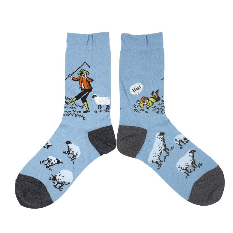 andeotte 日本製高針數中筒襪 - 牧羊少年│andeotte High-Gauge Crew Socks - Shepherd Boy