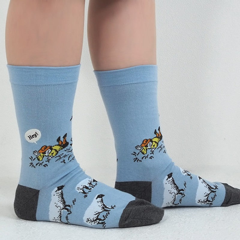 andeotte 日本製高針數中筒襪 - 牧羊少年│andeotte High-Gauge Crew Socks - Shepherd Boy