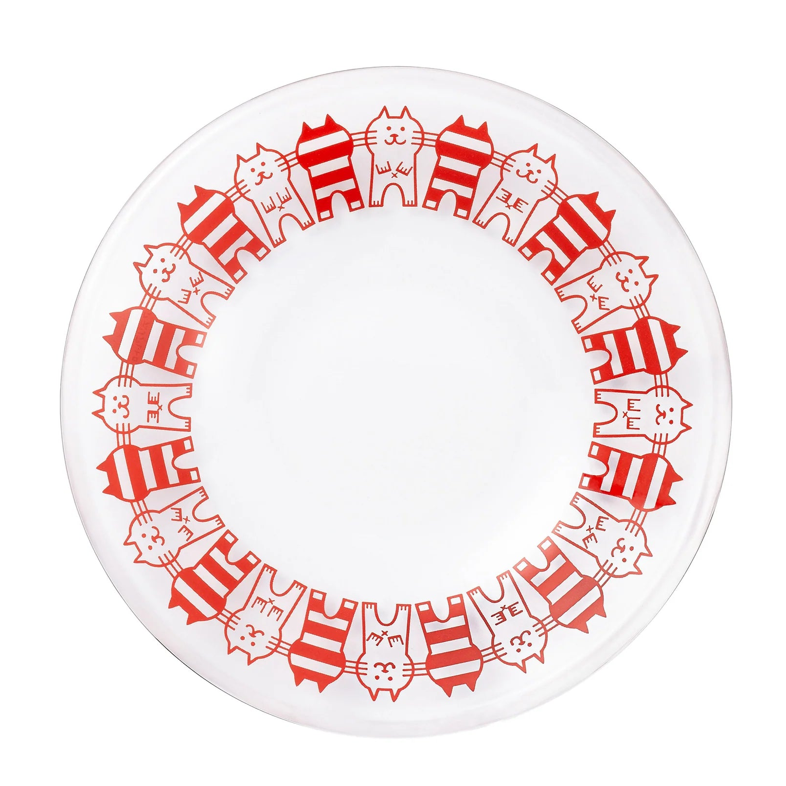 ADERIA昭和風貓咪玻璃碟│ADERIA Showa-Style Cat Glass Plate