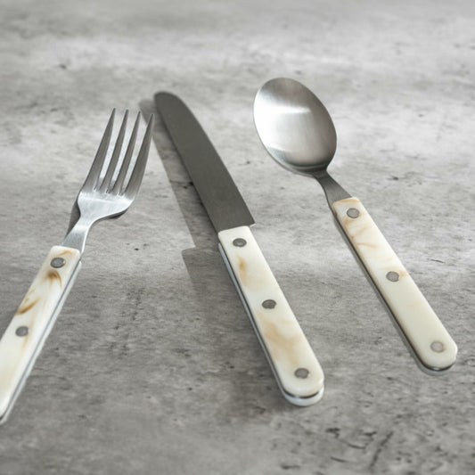 日本 月白雲石紋餐具│Japan Luna Marble Cutlery