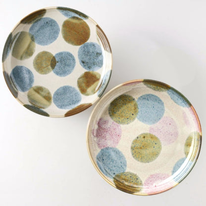 日本彩點陶瓷餐碟 (2件裝)│Japanese Colour Dot Ceramic Plate (2-piece)