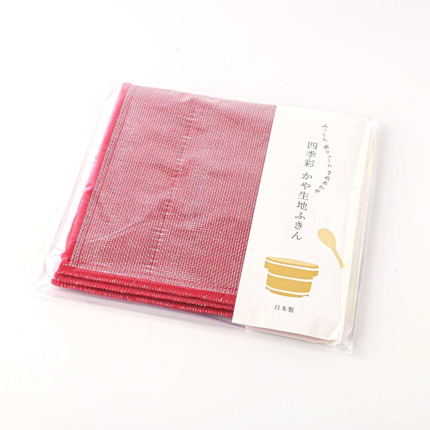 四季彩 椿之色抹布│Shikisai Tsubaki-Coloured Kaya Dishcloth