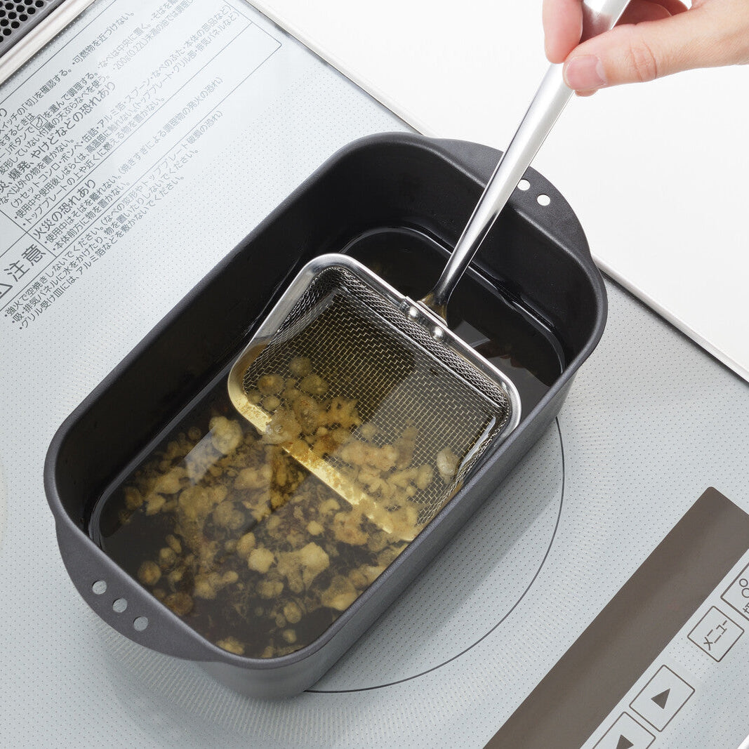 日本製角型細網撈勺│Square Scoop-Style Fine Mesh Skimmer