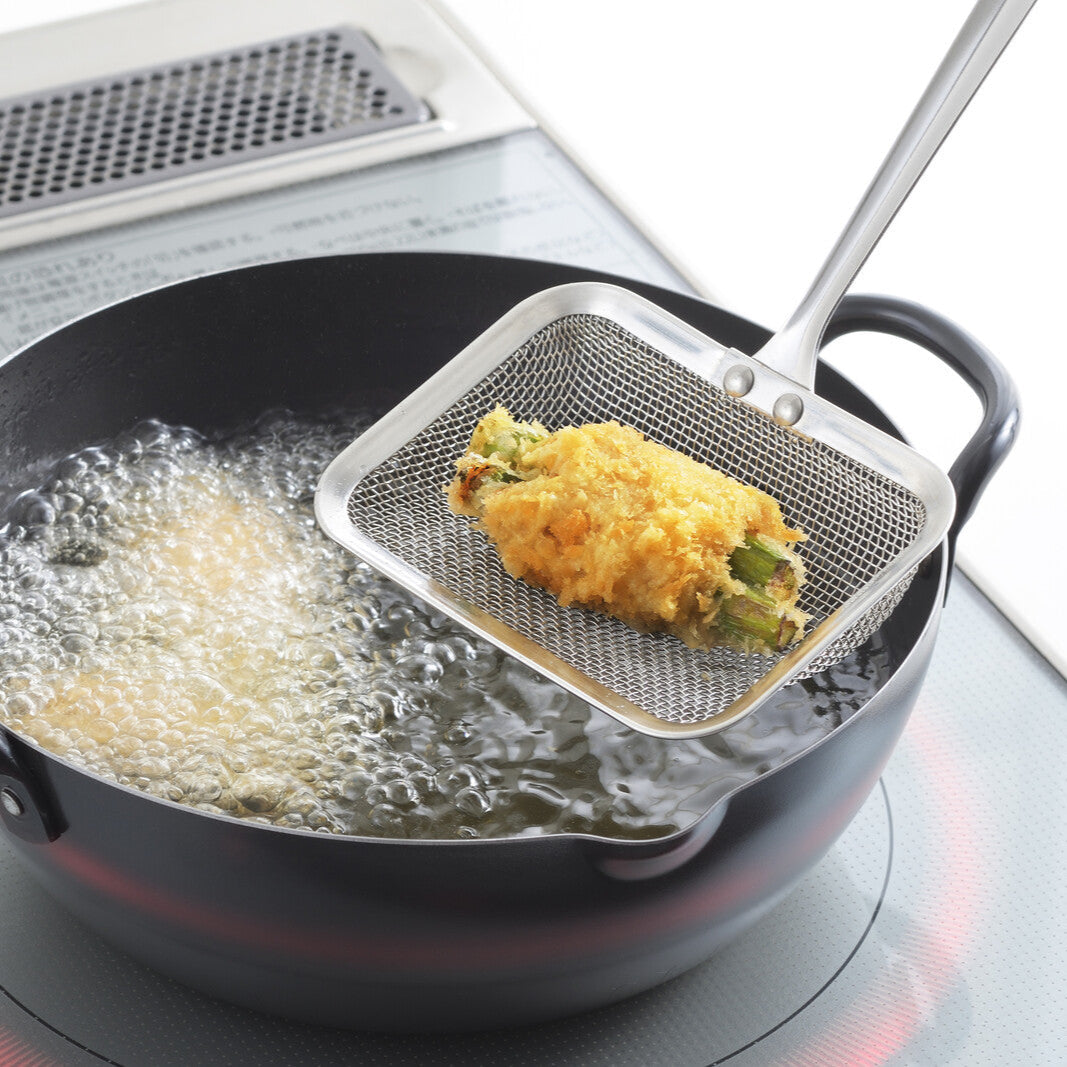 日本製角型細網撈勺│Square Scoop-Style Fine Mesh Skimmer