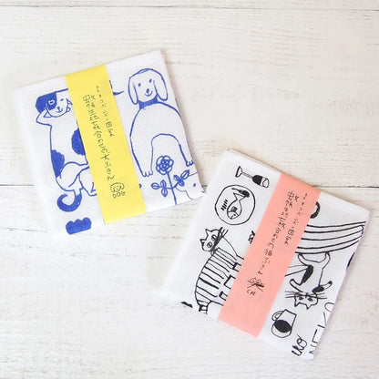 倉敷意匠 小貓七層蚊帳抹布│Kurashiki Isho Cat 7-Layer Kaya Kitchen Cloth