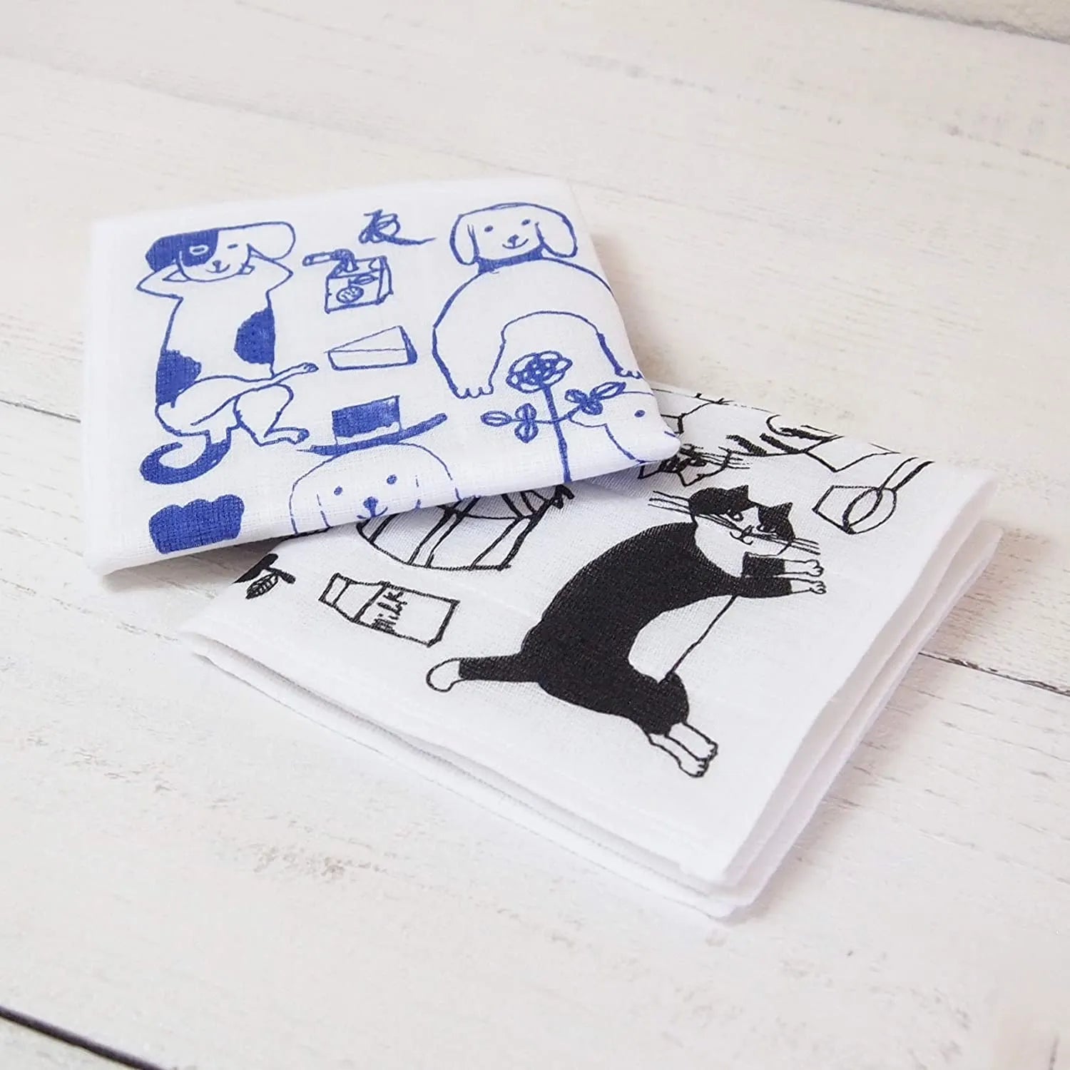 倉敷意匠 小貓七層蚊帳抹布│Kurashiki Isho Cat 7-Layer Kaya Kitchen Cloth