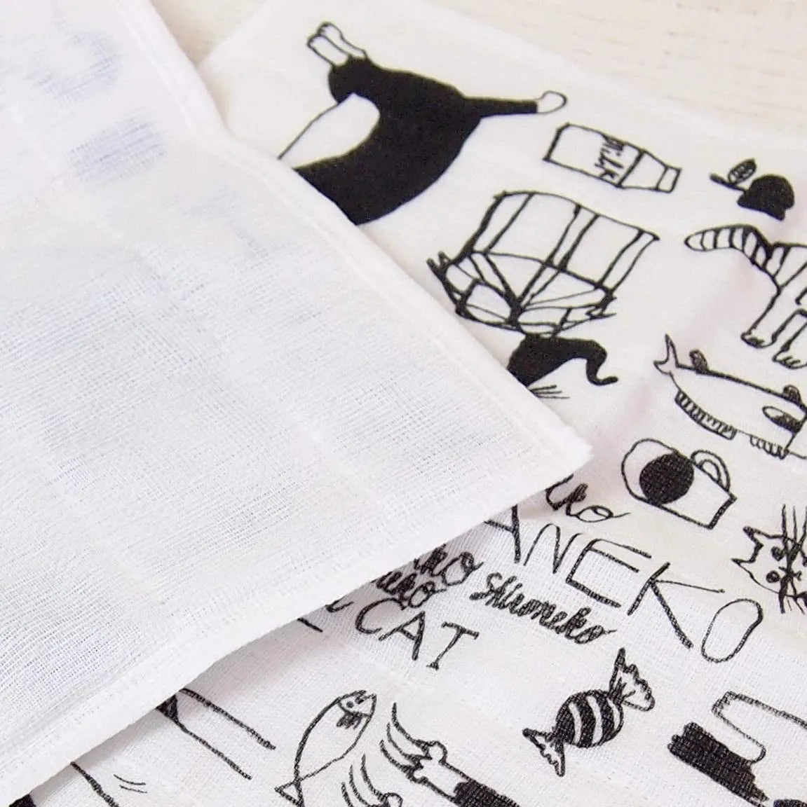 倉敷意匠 小貓七層蚊帳抹布│Kurashiki Isho Cat 7-Layer Kaya Kitchen Cloth