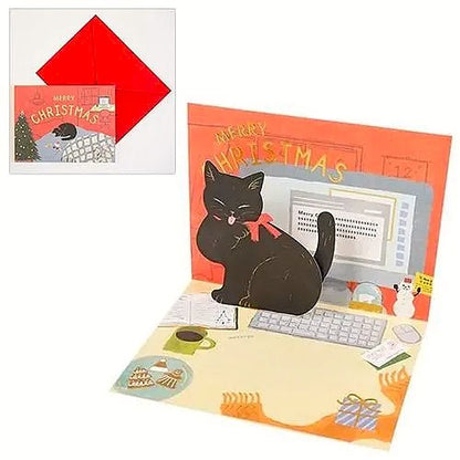貓咪立體聖誕卡│Kitten Pop-up Christmas Card