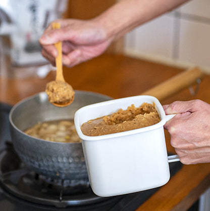野田琺瑯手柄貯存盒 (膠蓋)│Noda Horo Food Handle Storage Container (Plastic Cover)