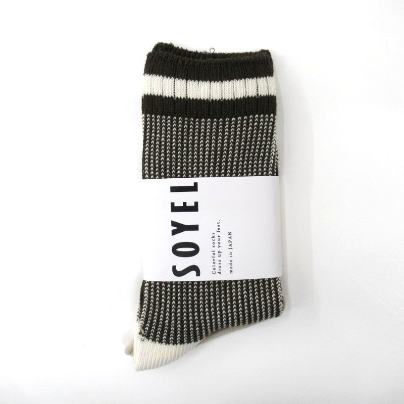 SOYEL 日本製混色織紋中筒襪│SOYEL Marled Knit Mid-Crew Socks