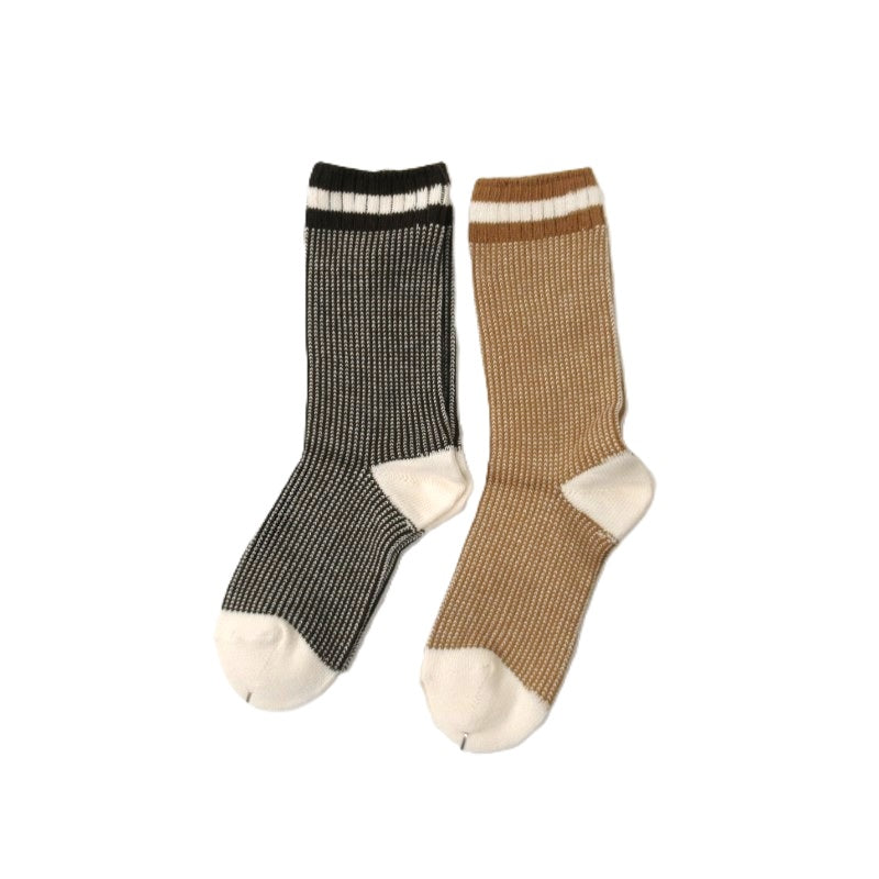 SOYEL 日本製混色織紋中筒襪│SOYEL Marled Knit Mid-Crew Socks