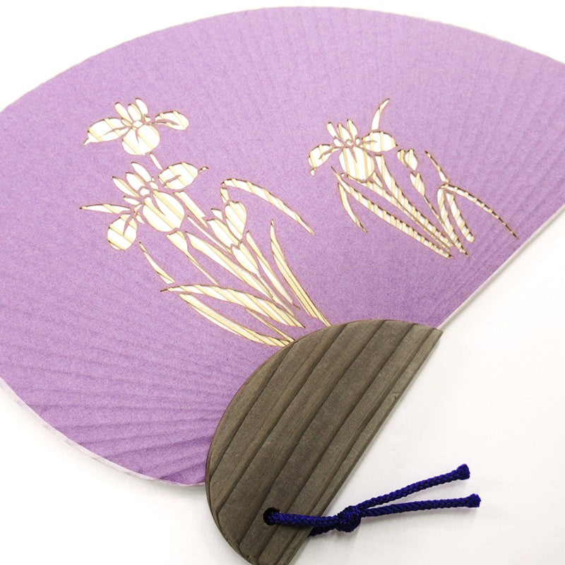 日本製花語團扇 - 菖蒲│Made in Japan Hanakotoba Uchiwa Fan - Iris
