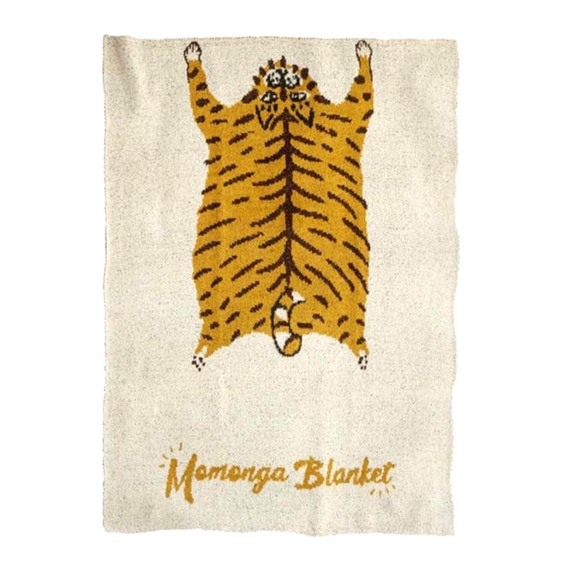 Momonga 溫柔針織毛毯 (老虎) │Momonga Knit Blanket (Tiger)