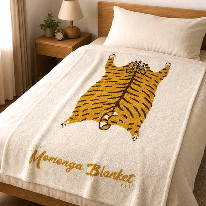 Momonga 溫柔針織毛毯 (老虎) │Momonga Knit Blanket (Tiger)