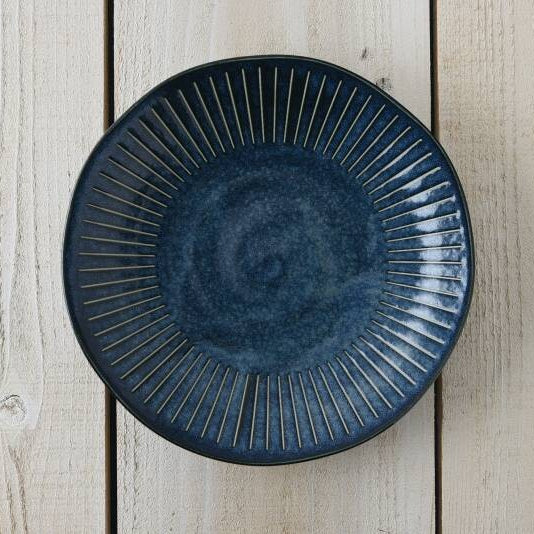 美濃燒靛藍十草餐碟│Minoware Indigo Tokusa Plate