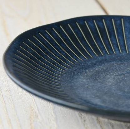美濃燒靛藍十草餐碟│Minoware Indigo Tokusa Plate