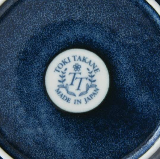 美濃燒靛藍十草餐碟