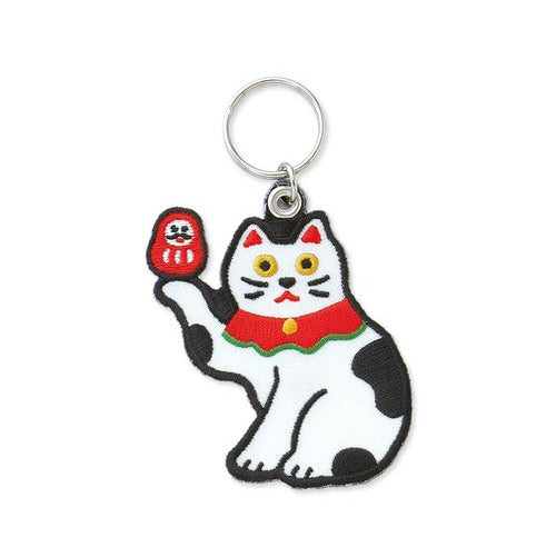 刺繡匙扣 - 招財貓│Stitch Work Keychain – Fortune Cat