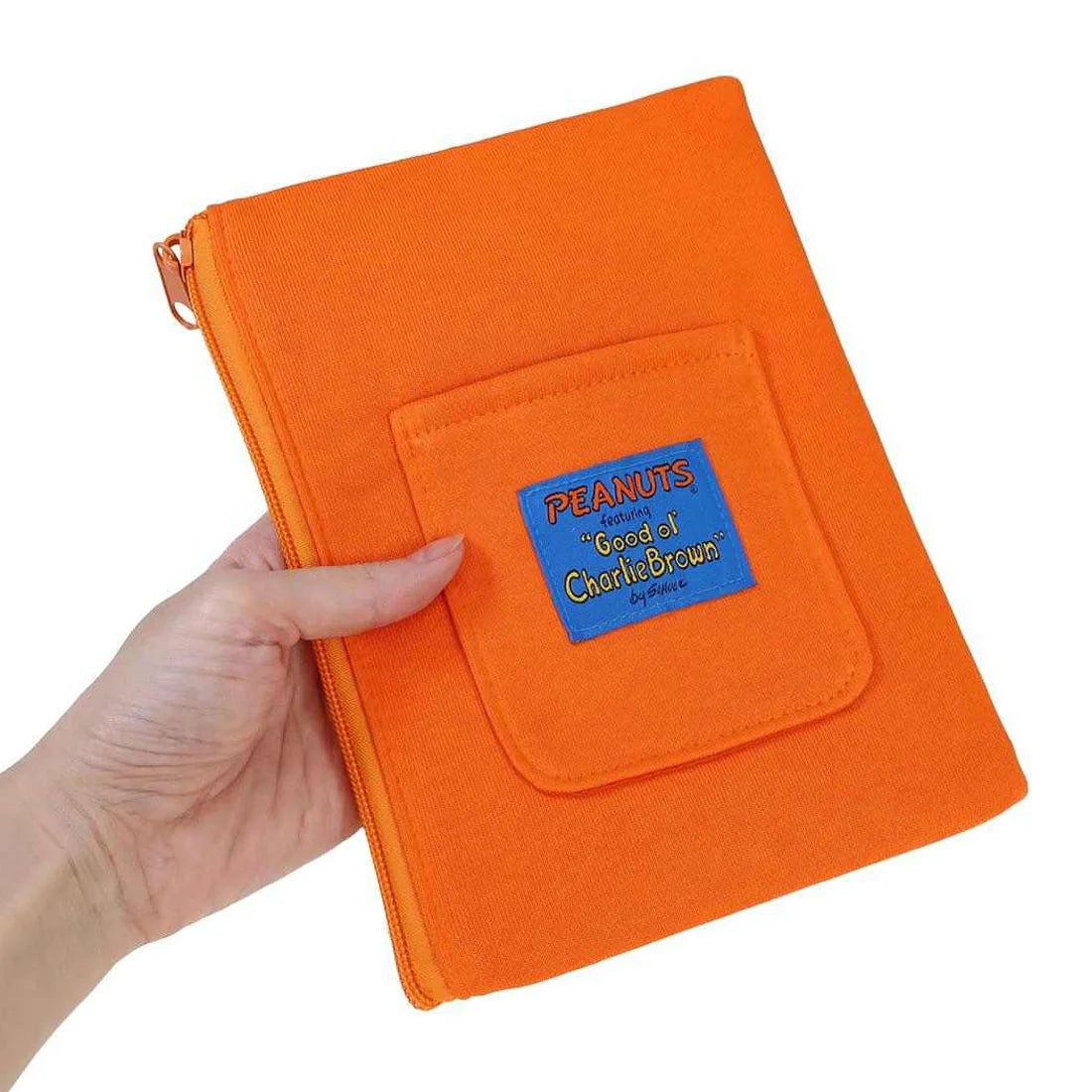 PEANUTS 史諾比橙色扁身收納袋│PEANUTS Snoopy Orange Flat Pouch