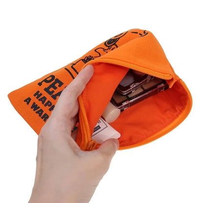 PEANUTS 史諾比橙色扁身收納袋│PEANUTS Snoopy Orange Flat Pouch