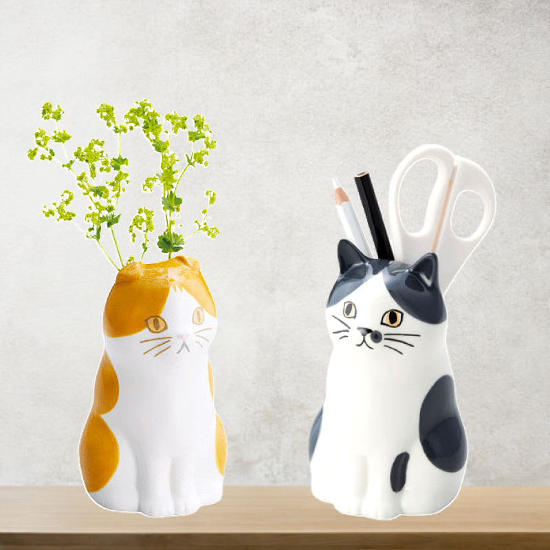 貓咪陶瓷小花瓶 │Cat Pottery Flower Base