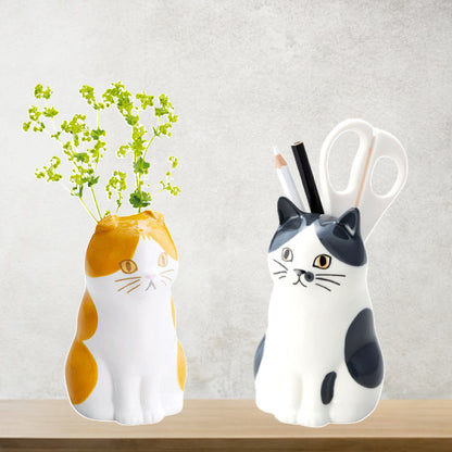 貓咪陶瓷小花瓶 │Cat Pottery Flower Base