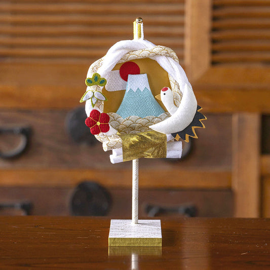 富士山注連繩吊飾(台付)│Fujisan Shimenawa Hanging Decoration (with Stand)