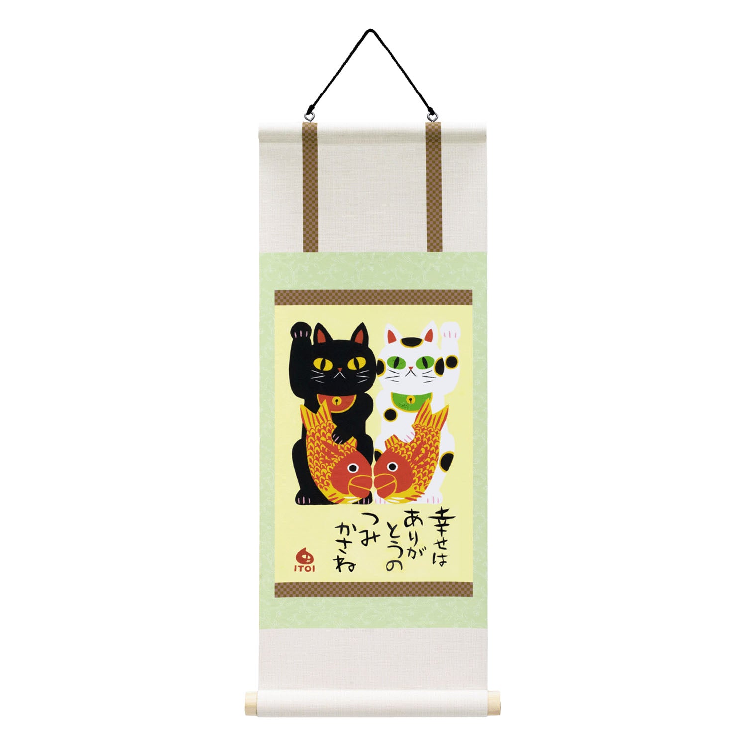 糸井忠晴貓掛軸 - 招財貓│Cat Hanging Scroll - Fortune Cats – feltwithlove LIVING