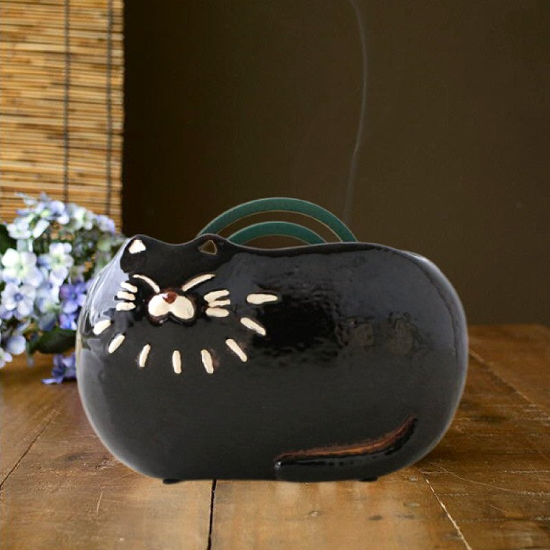 黑貓直立蚊香座│Black Cat Mosquito Coil Holder