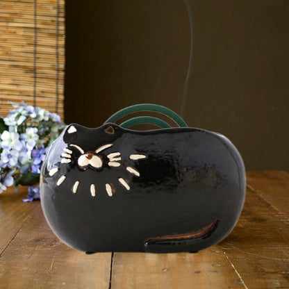 黑貓直立蚊香座│Black Cat Mosquito Coil Holder