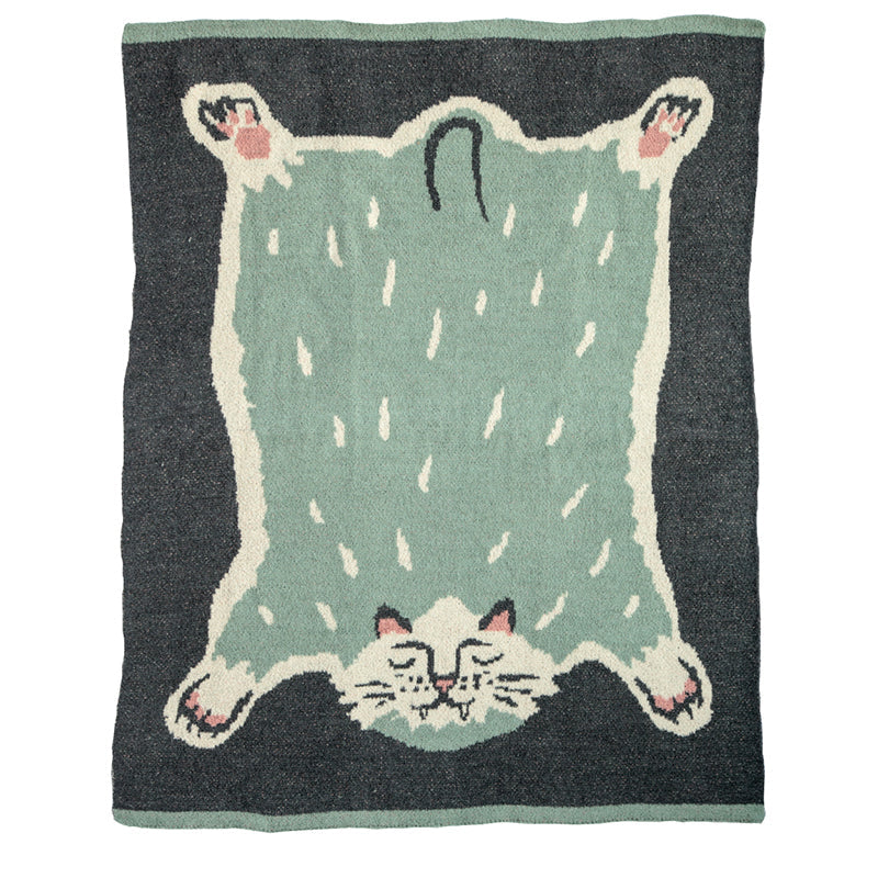 Momonga 溫柔針織毛毯 (八字貓) │Momonga Knit Blanket (Hachiware Cat)