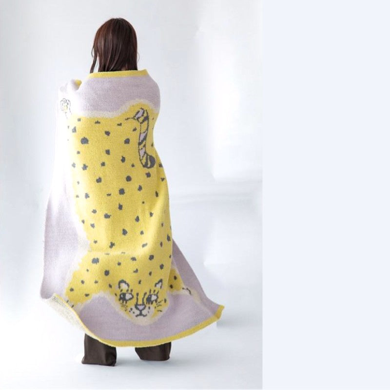 Momonga 溫柔針織毛毯 (小豹) │Momonga Knit Blanket (Leopard)