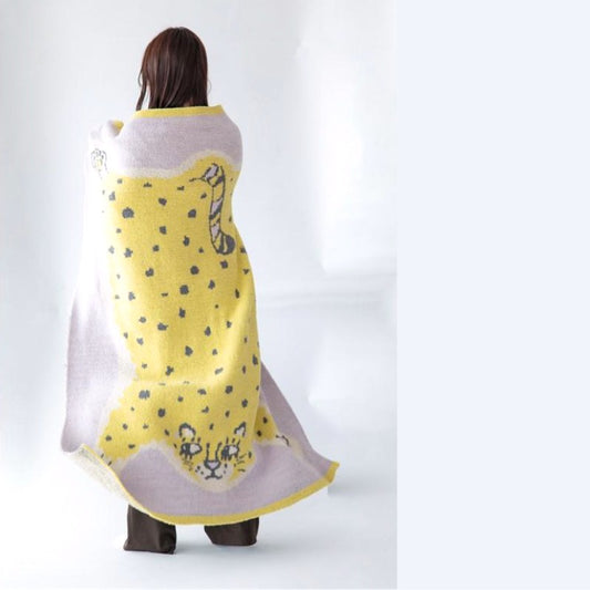 Momonga 溫柔針織毛毯 (小豹) │Momonga Knit Blanket (Leopard)